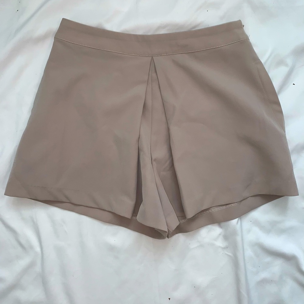 Tan Skort with Pockets
